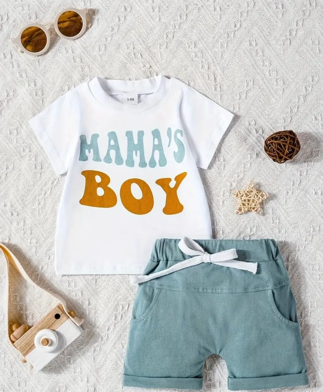 "Mama's Boy" 2-pc short set