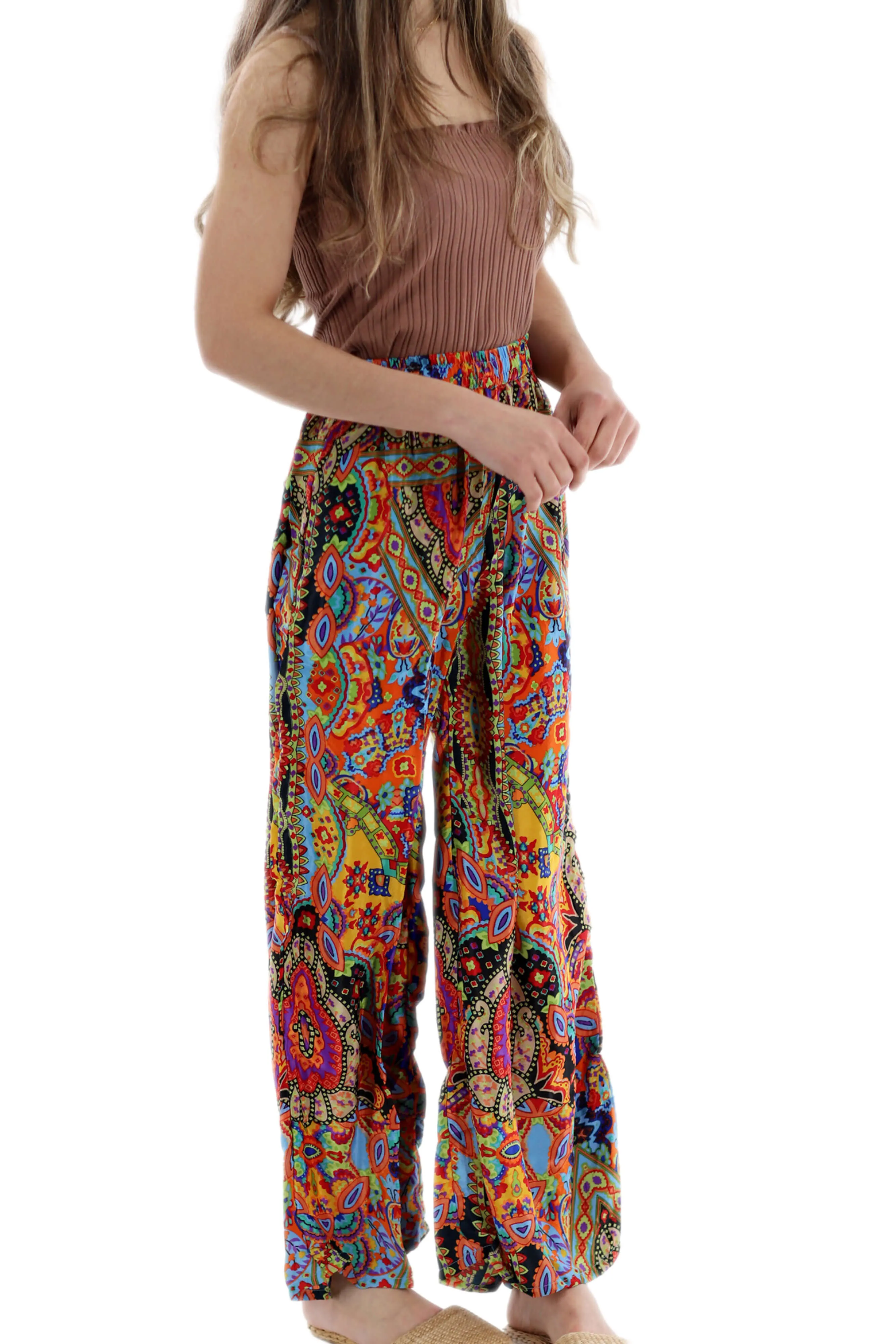 "Pia" Multi-Print Wide Leg Pants