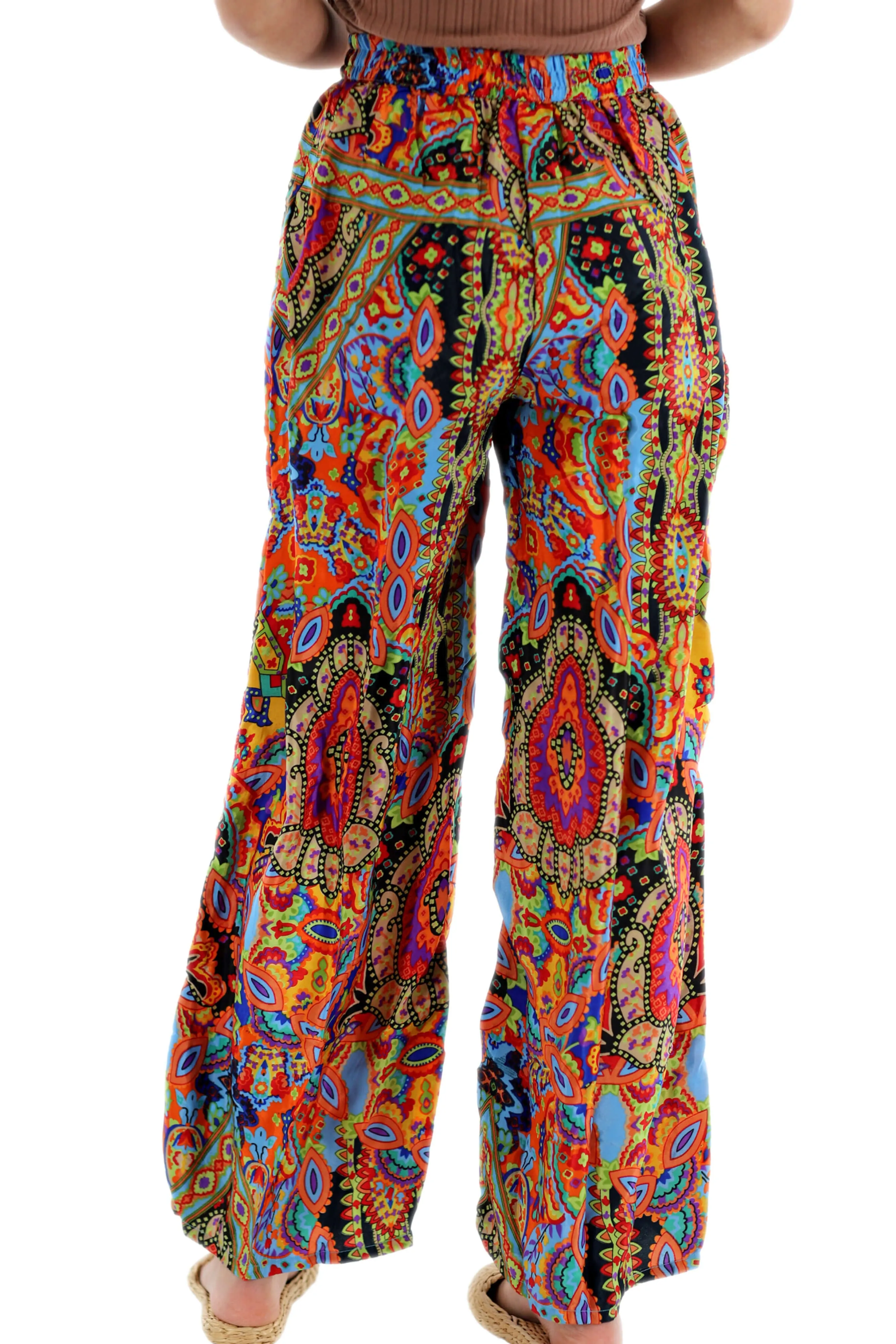 "Pia" Multi-Print Wide Leg Pants