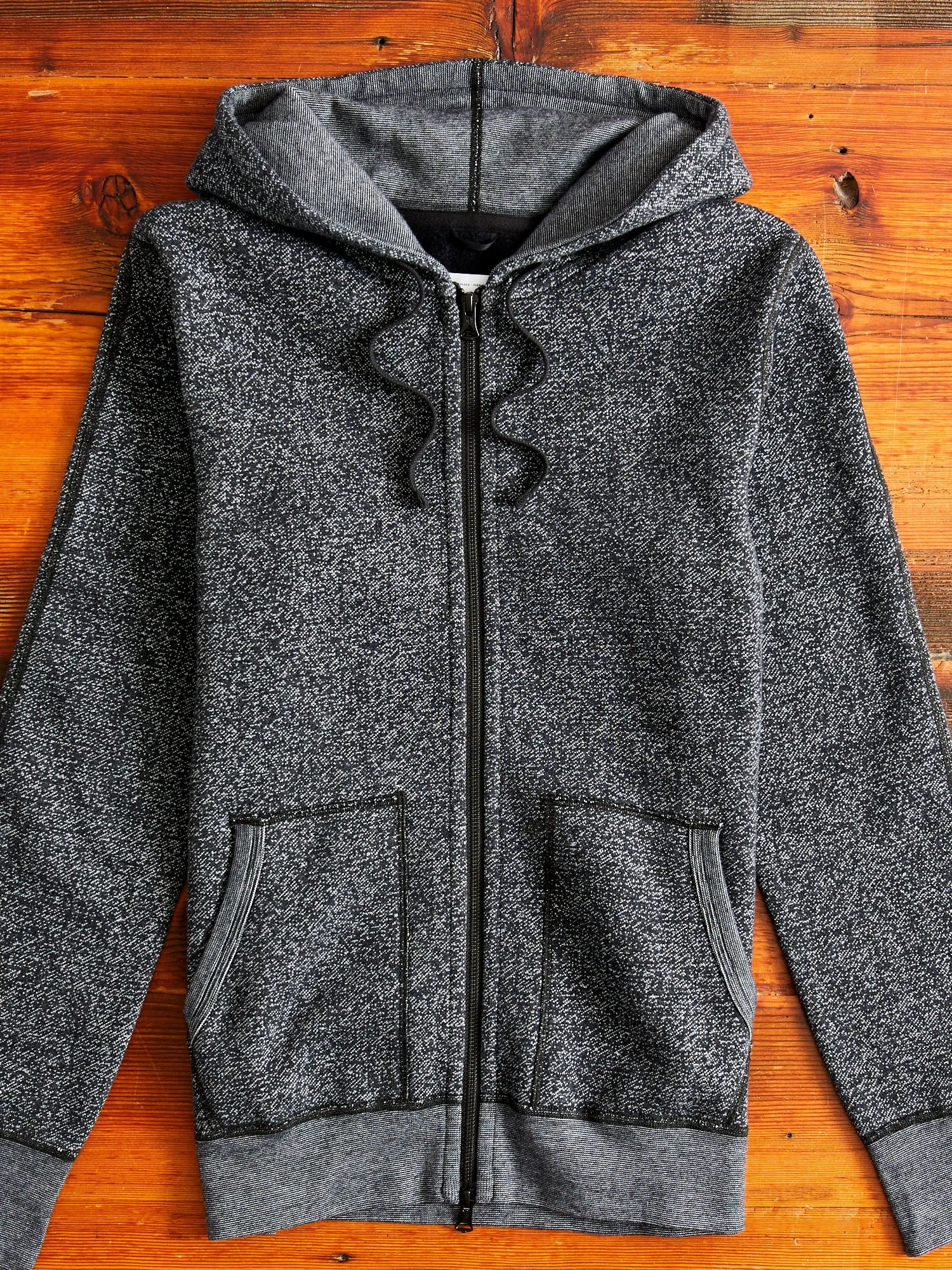 "Tiger Fleece" Zip Hoodie in Black