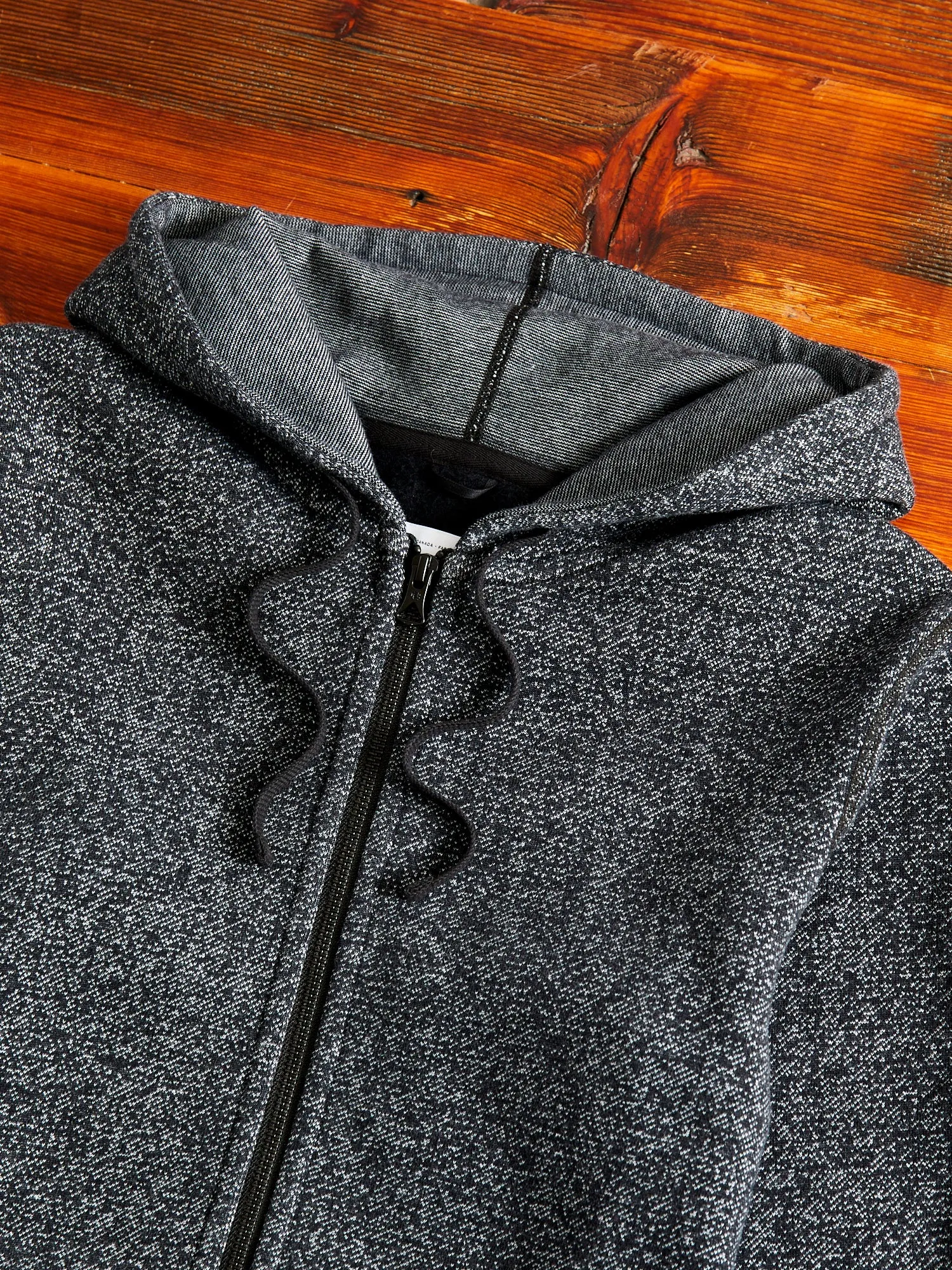 "Tiger Fleece" Zip Hoodie in Black