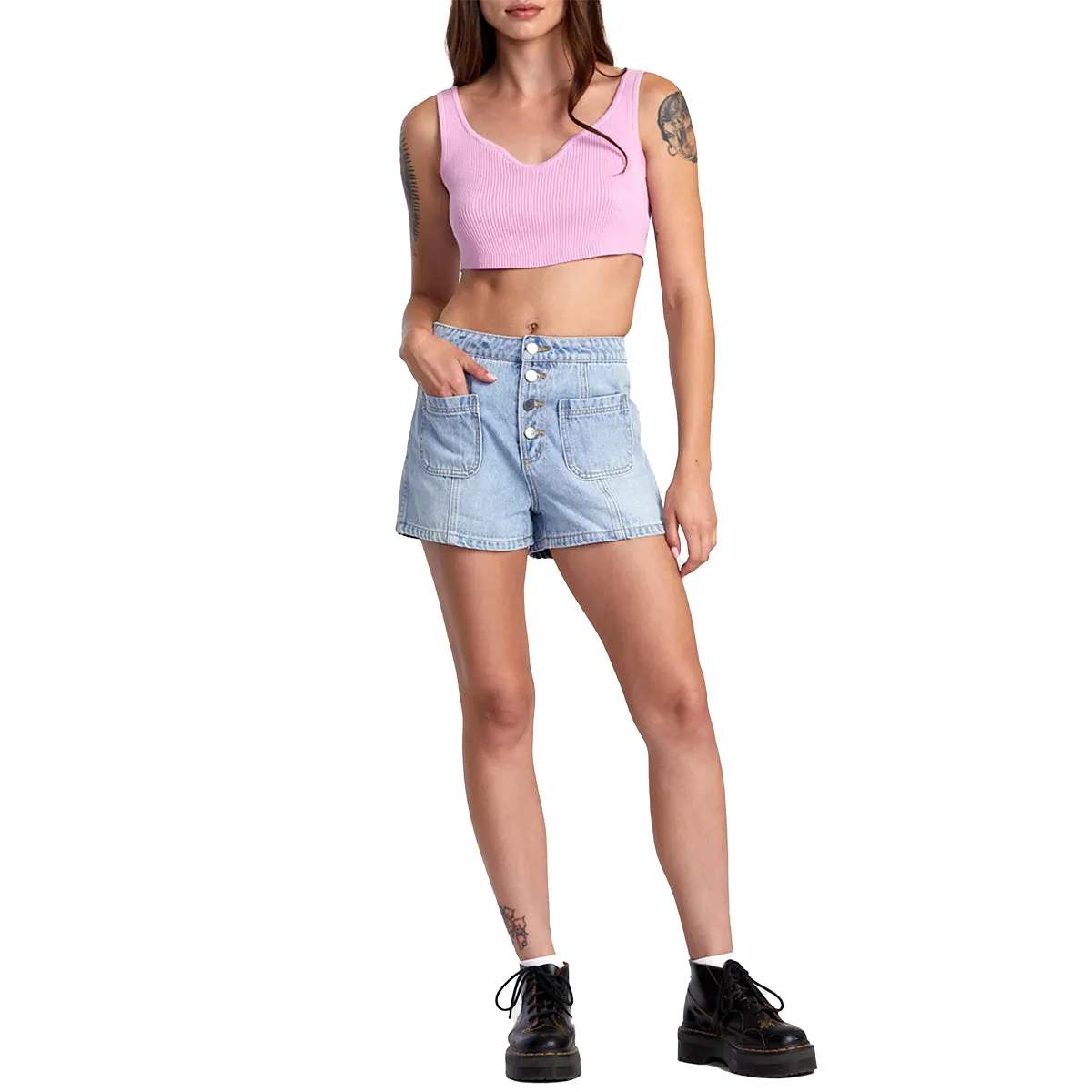 RVCA Women's Bardot Denim Shorts