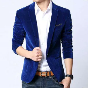 Slim Fit Velvet Blazer