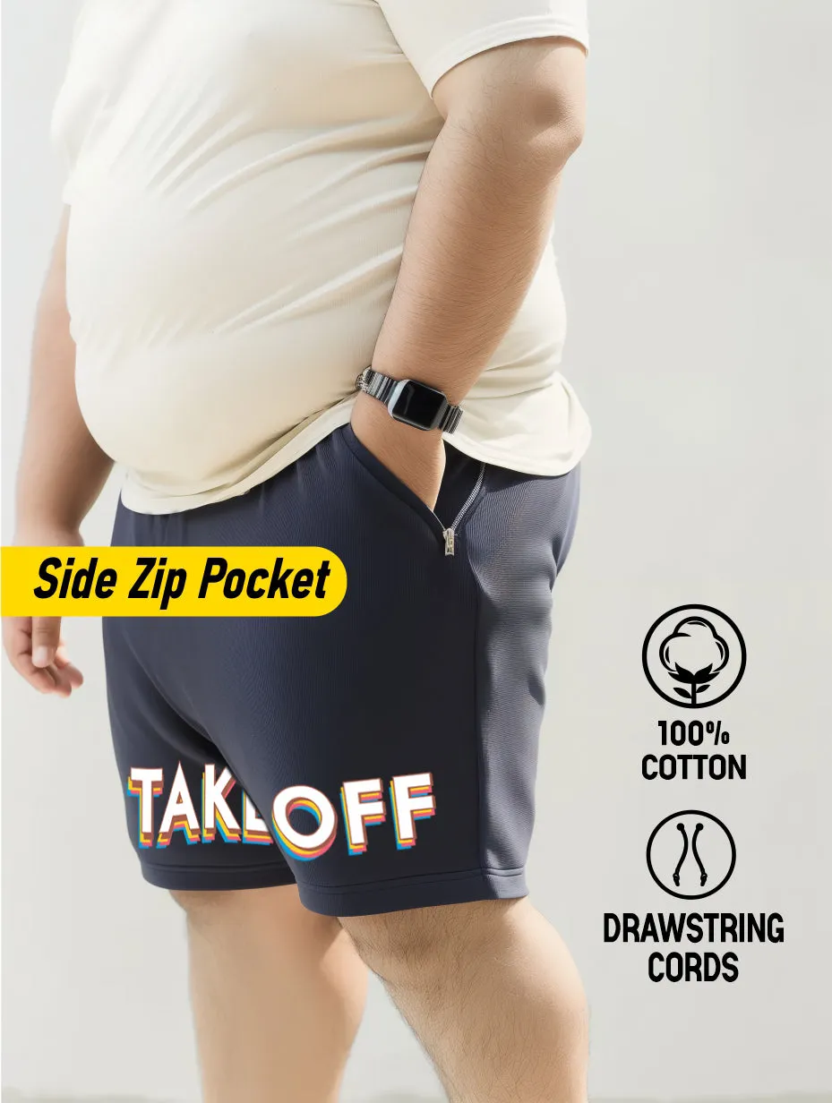 Take off Cotton Plus Size Shorts