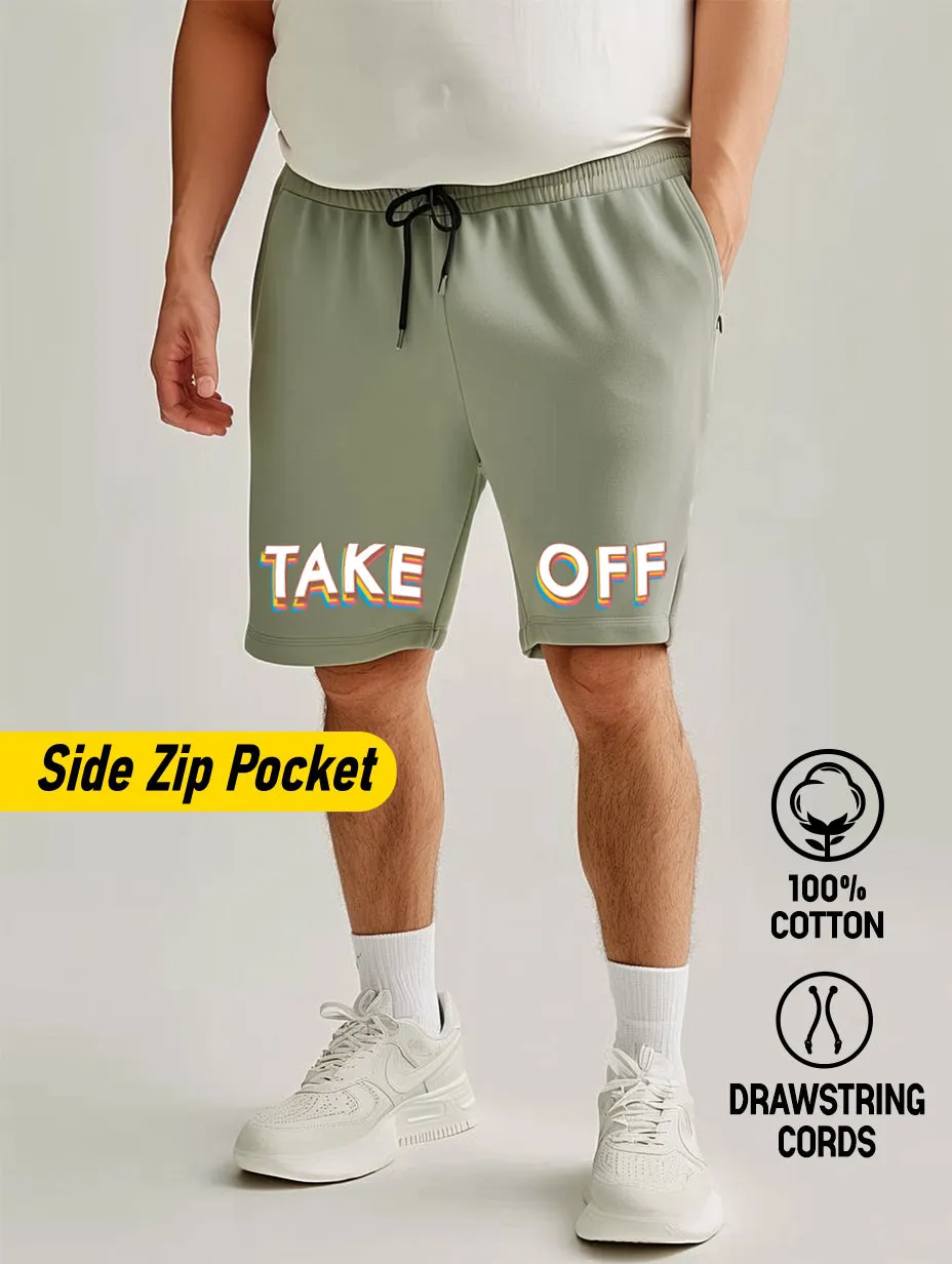 Take off Cotton Plus Size Shorts