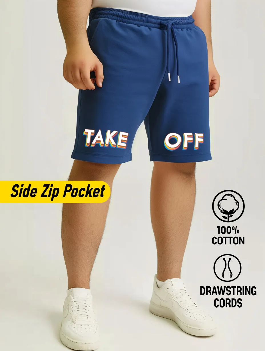 Take off Cotton Plus Size Shorts