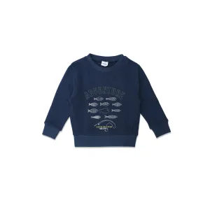 TAPE.A.LOEIL - Kids 'Dark blue' Crew Neck Adventure Printed Sweatshirt TO1187