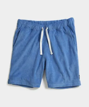 Terry Warm Up Short in Blue