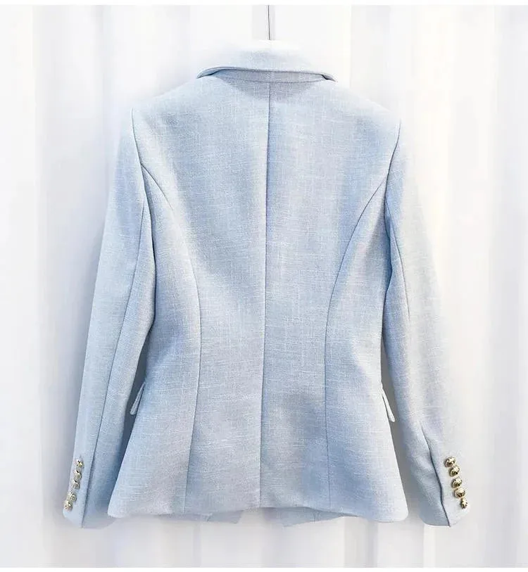 The Priscilla Slim Fit Blazer - Powder Blue