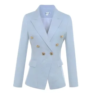 The Priscilla Slim Fit Blazer - Powder Blue