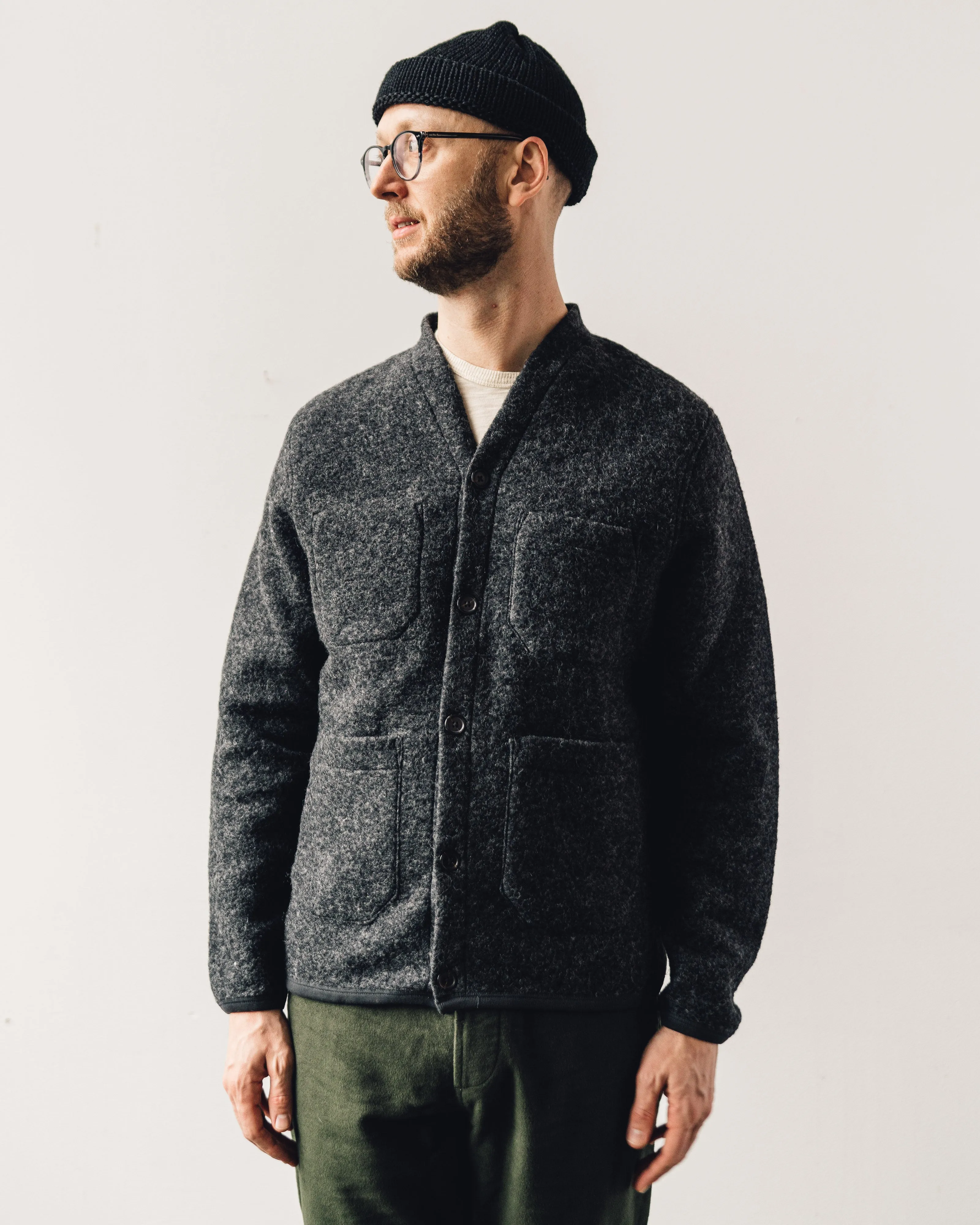 Universal Works Cardigan, Charcoal