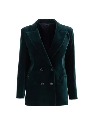 Velvet Jealousy Double-Breasted Blazer