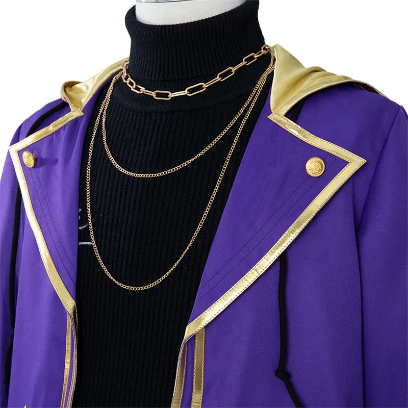 Virtual YouTuber Shxtou Shoto Cosplay Costumes Anime Purple Uniform Halloween 2022