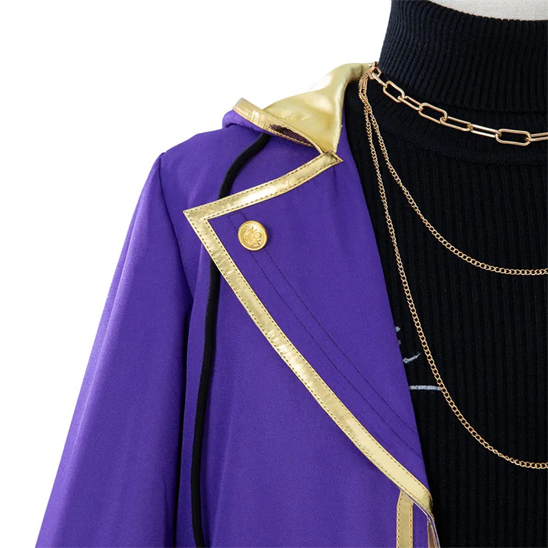 Virtual YouTuber Shxtou Shoto Cosplay Costumes Anime Purple Uniform Halloween 2022