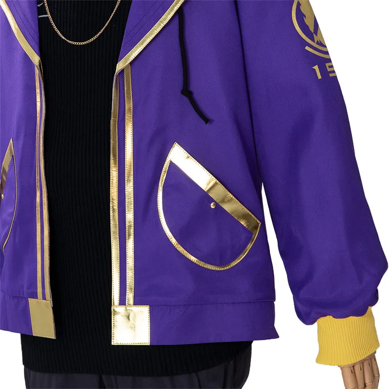 Virtual YouTuber Shxtou Shoto Cosplay Costumes Anime Purple Uniform Halloween 2022