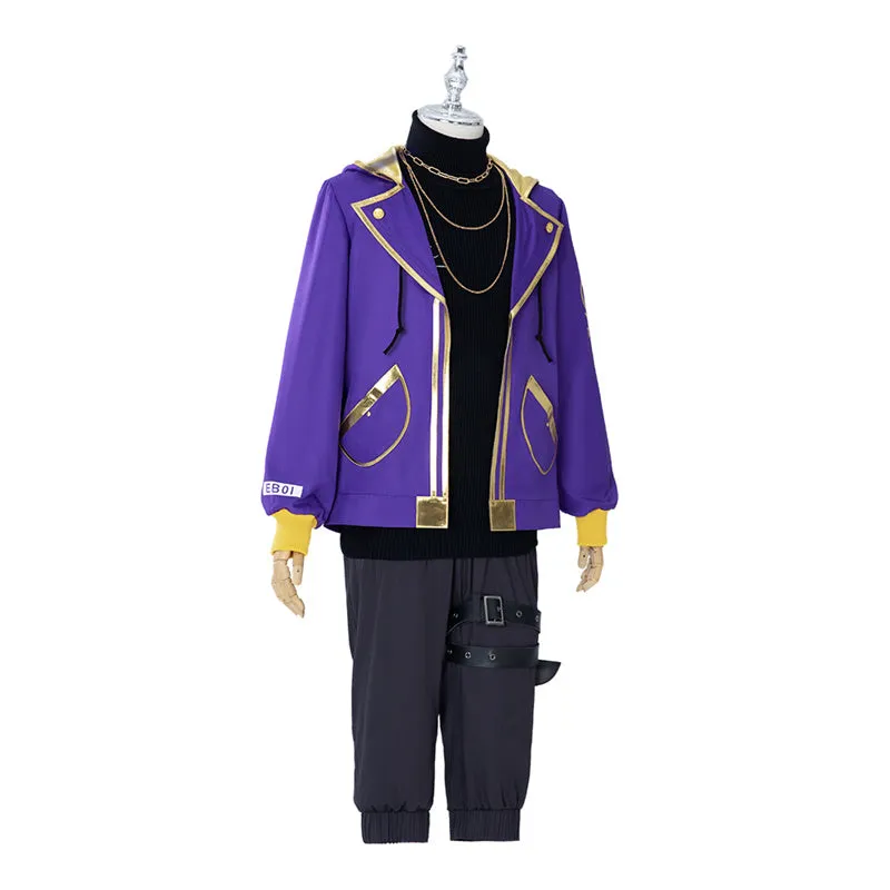 Virtual YouTuber Shxtou Shoto Cosplay Costumes Anime Purple Uniform Halloween 2022