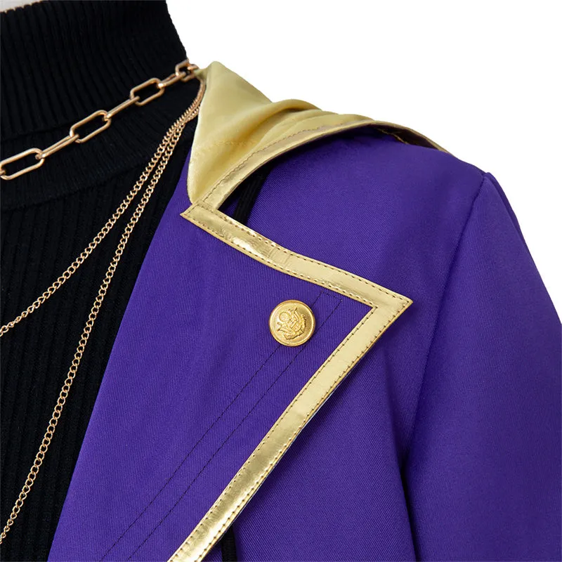 Virtual YouTuber Shxtou Shoto Cosplay Costumes Anime Purple Uniform Halloween 2022