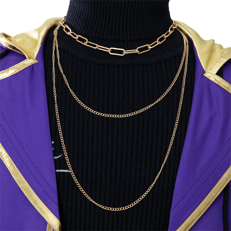 Virtual YouTuber Shxtou Shoto Cosplay Costumes Anime Purple Uniform Halloween 2022